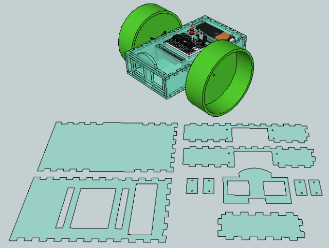 Crenellated Laser Cut Patterns for Grisbot in Sketchup | Engineer Zero