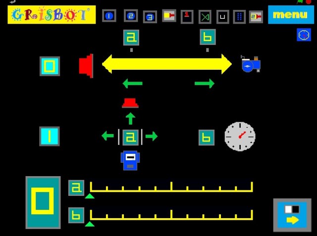 Grisbot screen interface for light track | Engineer Zero