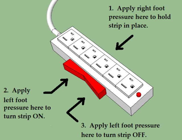 foot power strip
