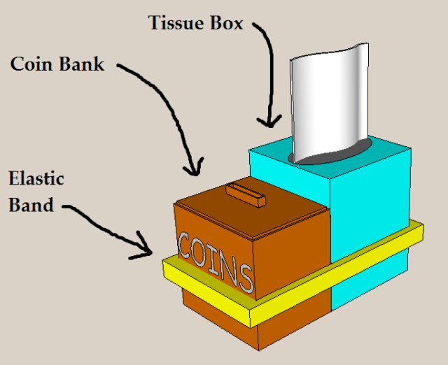 tissue box coin bank